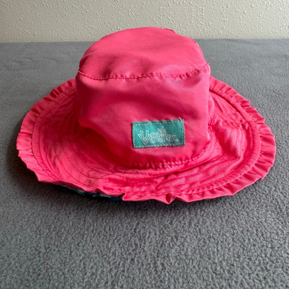 Skinz UPF 50 Sunwear Hat Kids 12/18 Months Pink Blue Swim Vacation Summer Beach